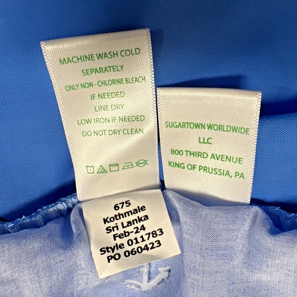 Lilly Pulitzer Size XL Bal Harbour Palazzo Pants Lunar Blue A Lil Nauti Engineer - Picture 7 of 13